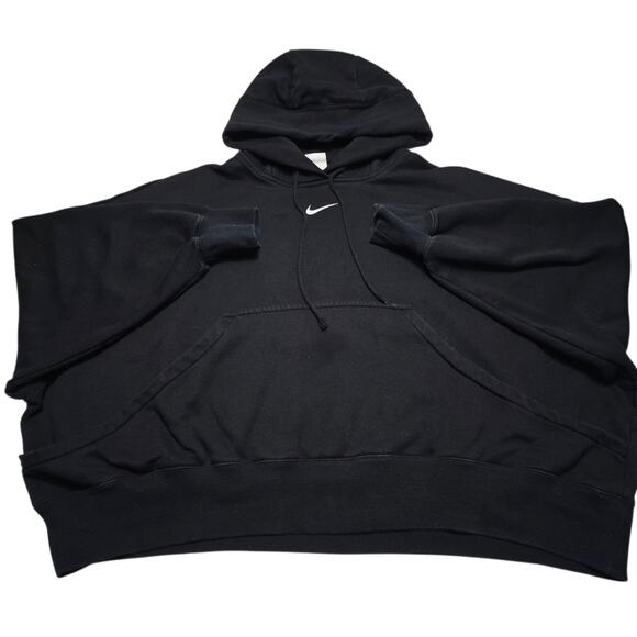 Nike Sportswear Phoenix Fleece Women's Oversized Pullover Hoodie Size XL Black - Picture 1 of 9